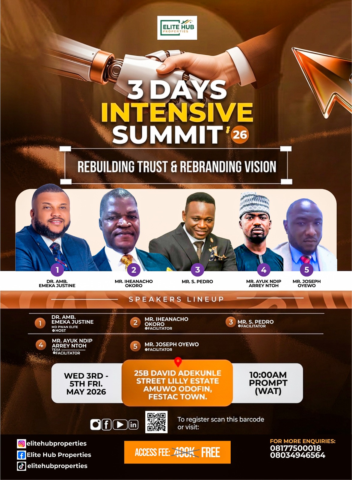 3 Days Intensive Summit 2026 — Rebuilding Trust & Rebranding Vision